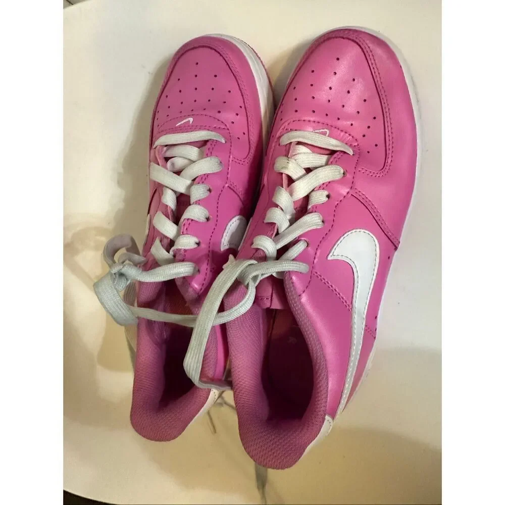 Nike Girls Air Force 1 Low Lace-up Sneakers Playful Pink Size 4Y